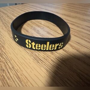 Pittsburgh Steelers Black and Gold Logo Wristband